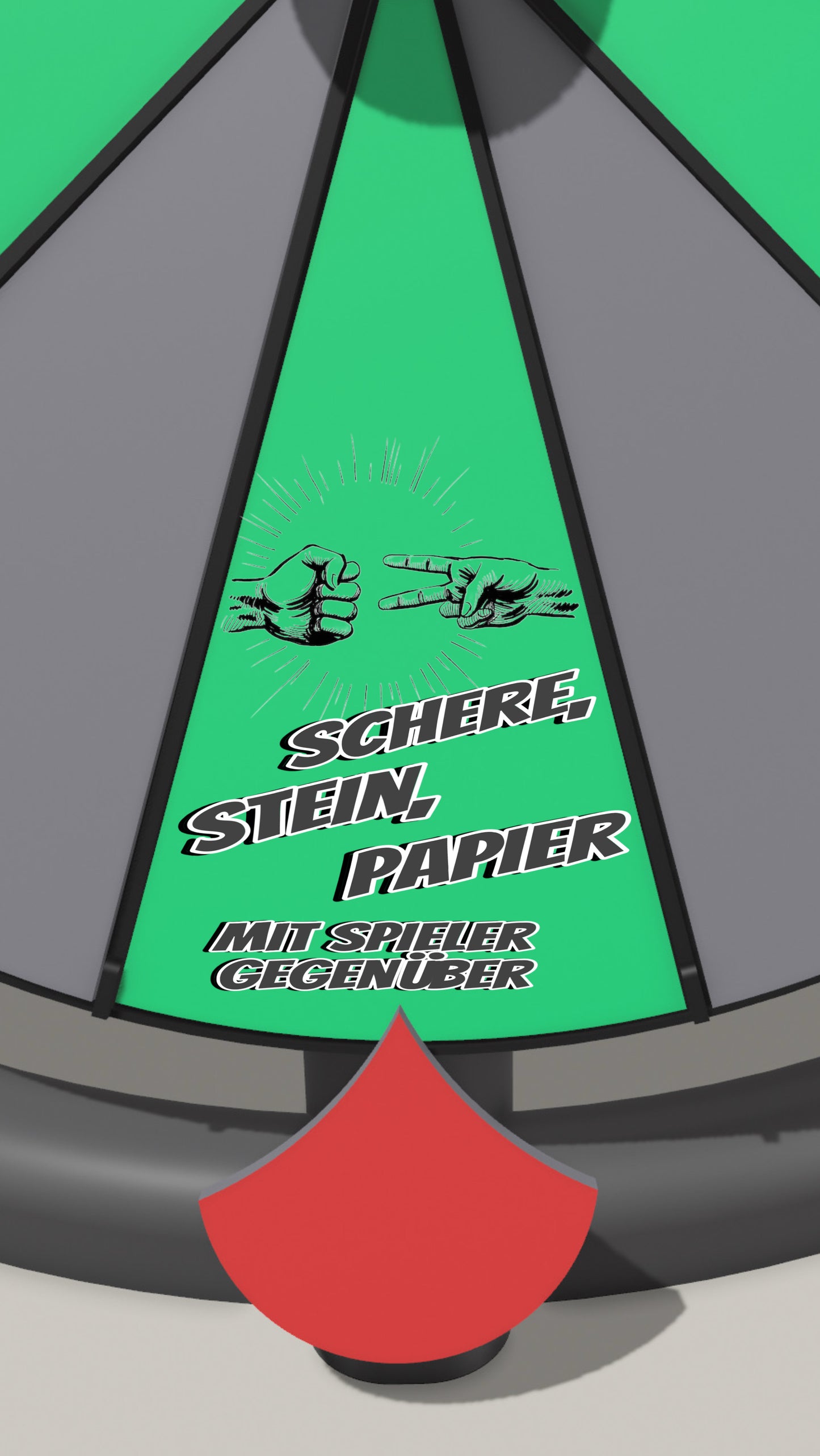 Spielfeld „Schere,Stein,Papier mit Spieler gegenüber“