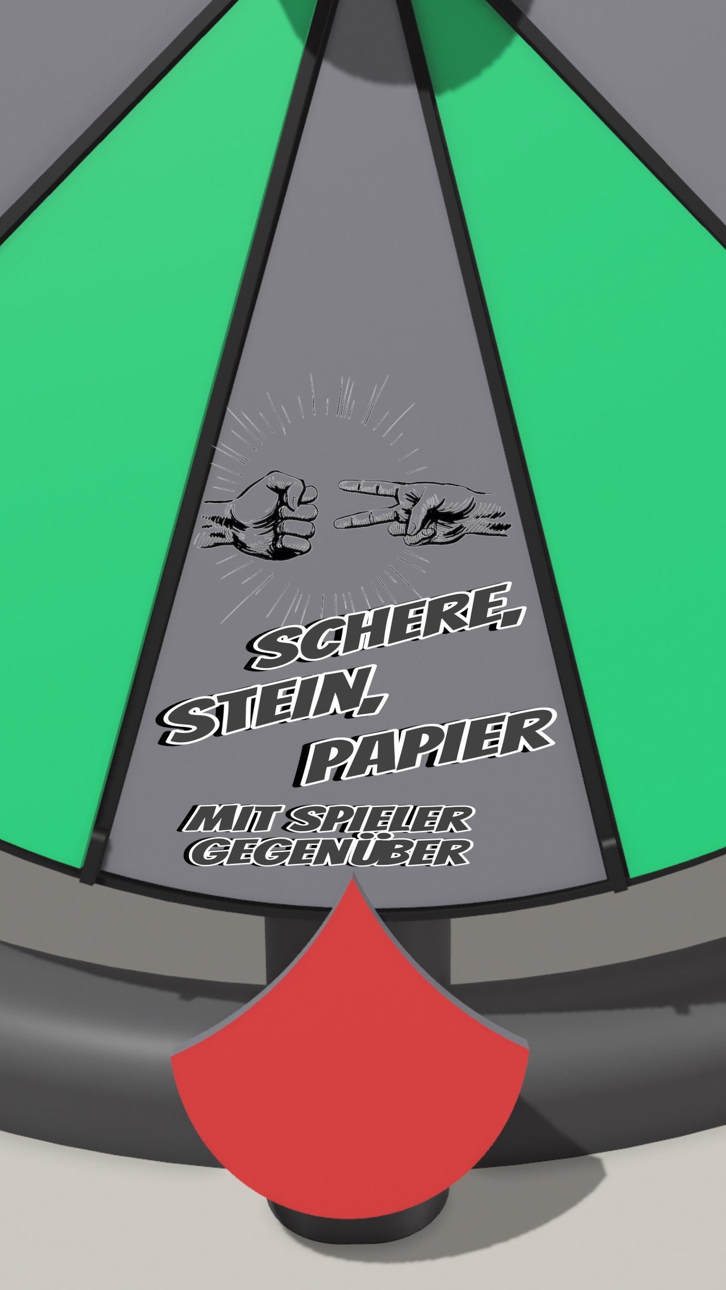 Spielfeld „Schere,Stein,Papier mit Spieler gegenüber“